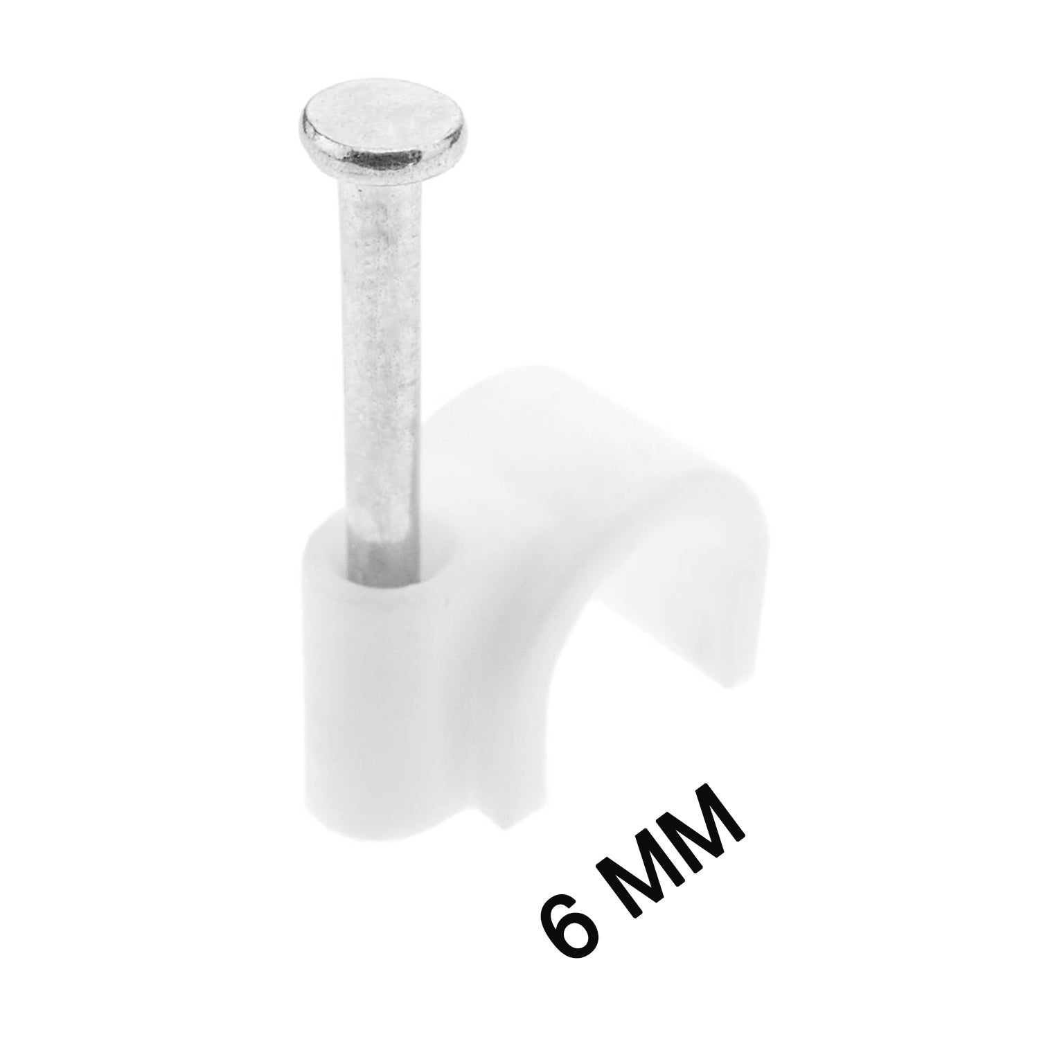 9020 100 Pc 6 MM Cable Clip used in all kinds of wires to make them stuck and holded in walls etc. 9020 100 Pc 6 MM Cable Clip used in all kinds of wires to make them stuck and holded in walls etc.
